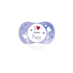 LUC ET LEA   SUCETTE 6/18 MOIS JAIME MON PAPY 3758