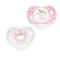 LUC ET LEA  SUCETTE  0/6MOIS DUO LAPIN +COEUR 3192