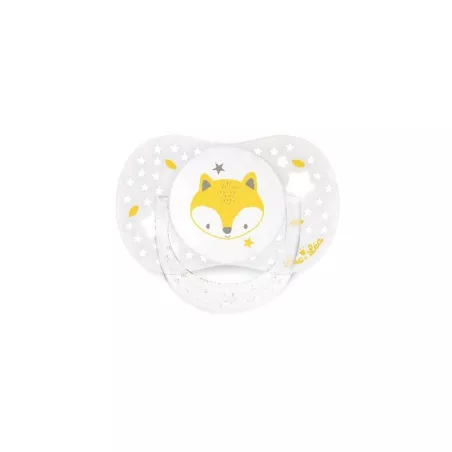 LUC ET LEA  SUCETTE 0/6 MOIS DUO ANNEAU RENARD+COEUR 3536
