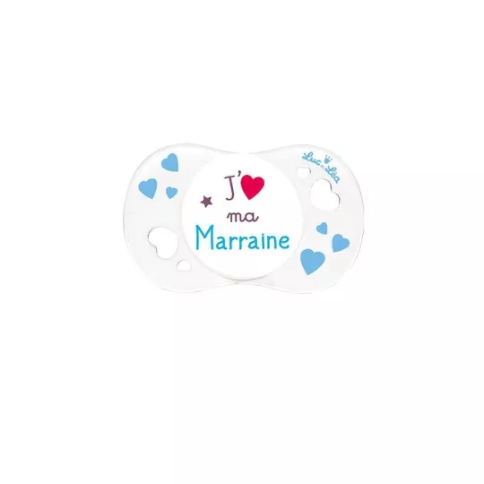 LUC ET LEA  SUCETTE  0/6MOIS ANNEAU JAIME MA MARRAINE 3642